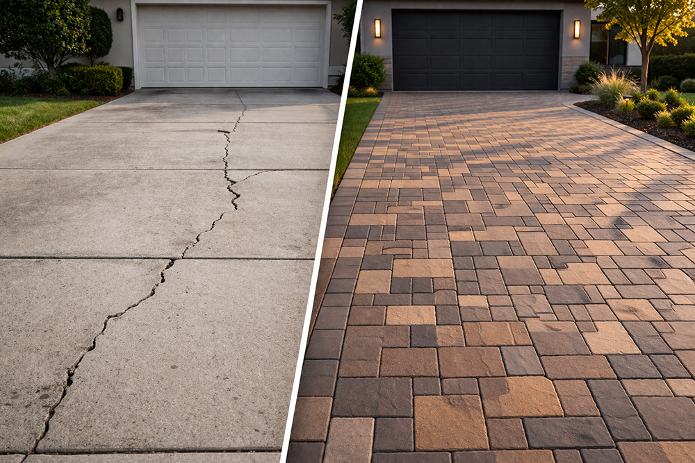 Pavers x concrete